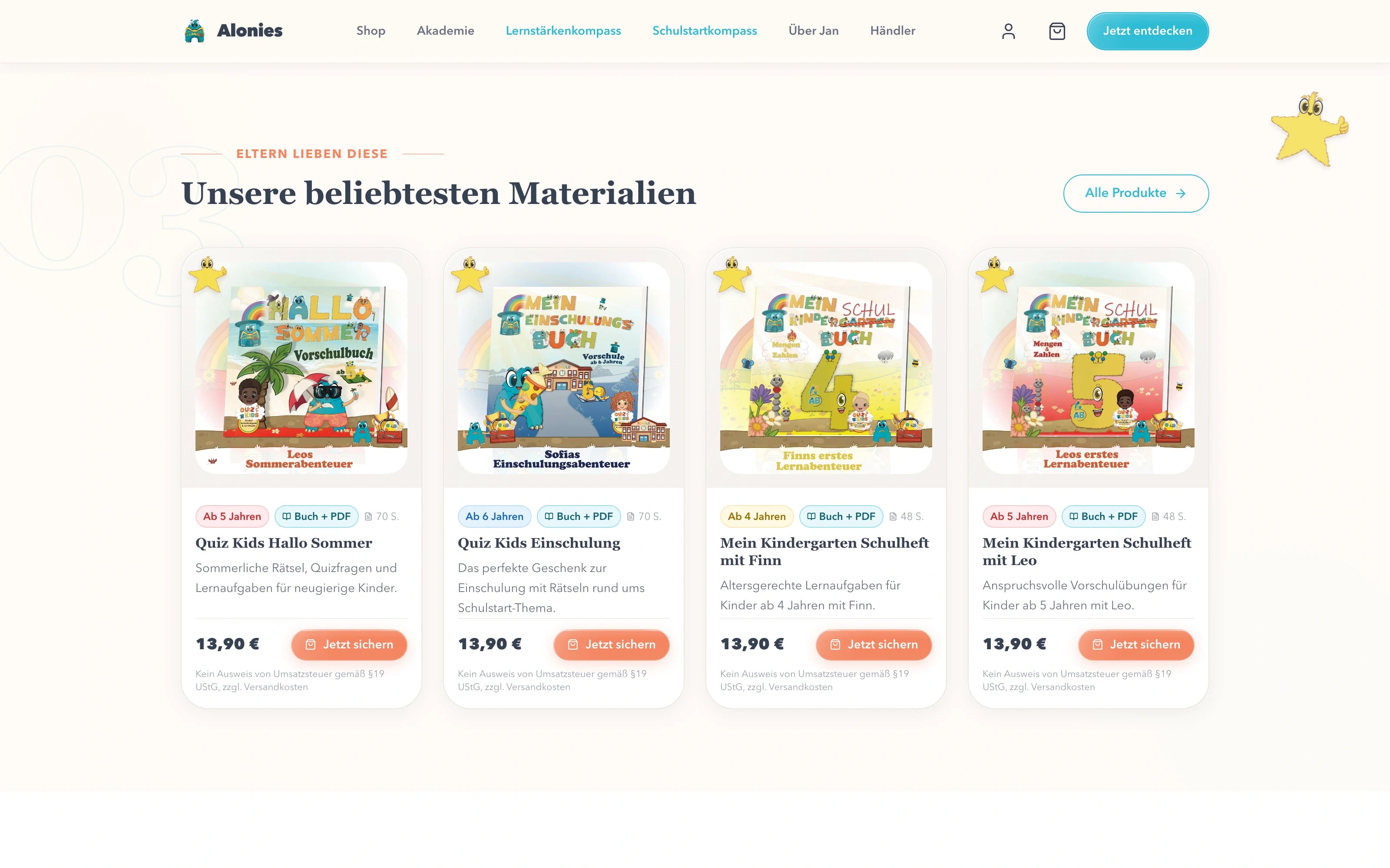 Produktseiten, die zeigen statt behaupten bei Alonies