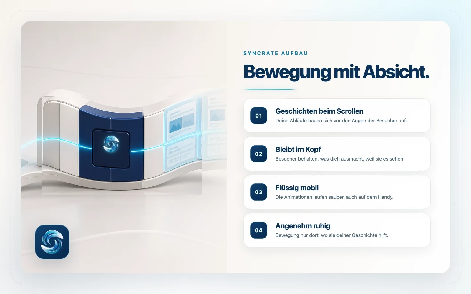 Bewegung mit Absicht.