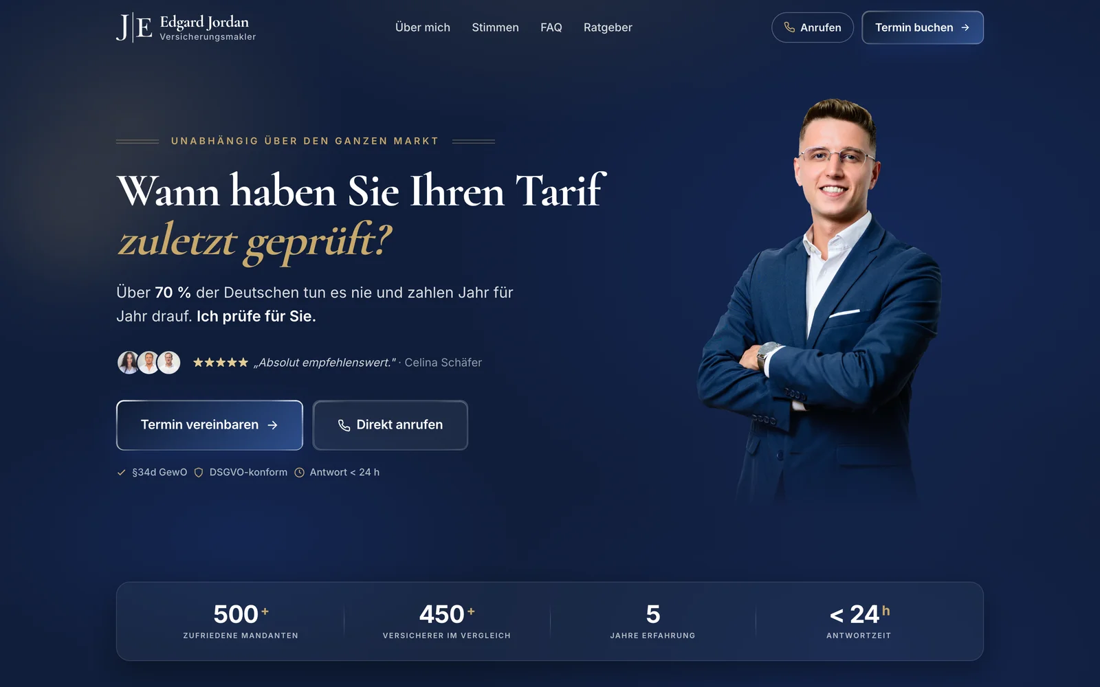 Die ersten fünf Sekunden sitzen